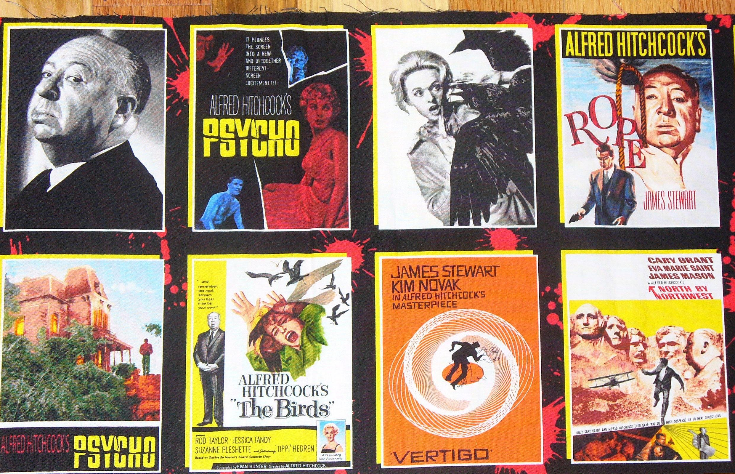 Alfred Hitchcock, Hitchcock Movies, Hitchcock Fabric, Horror Movie ...