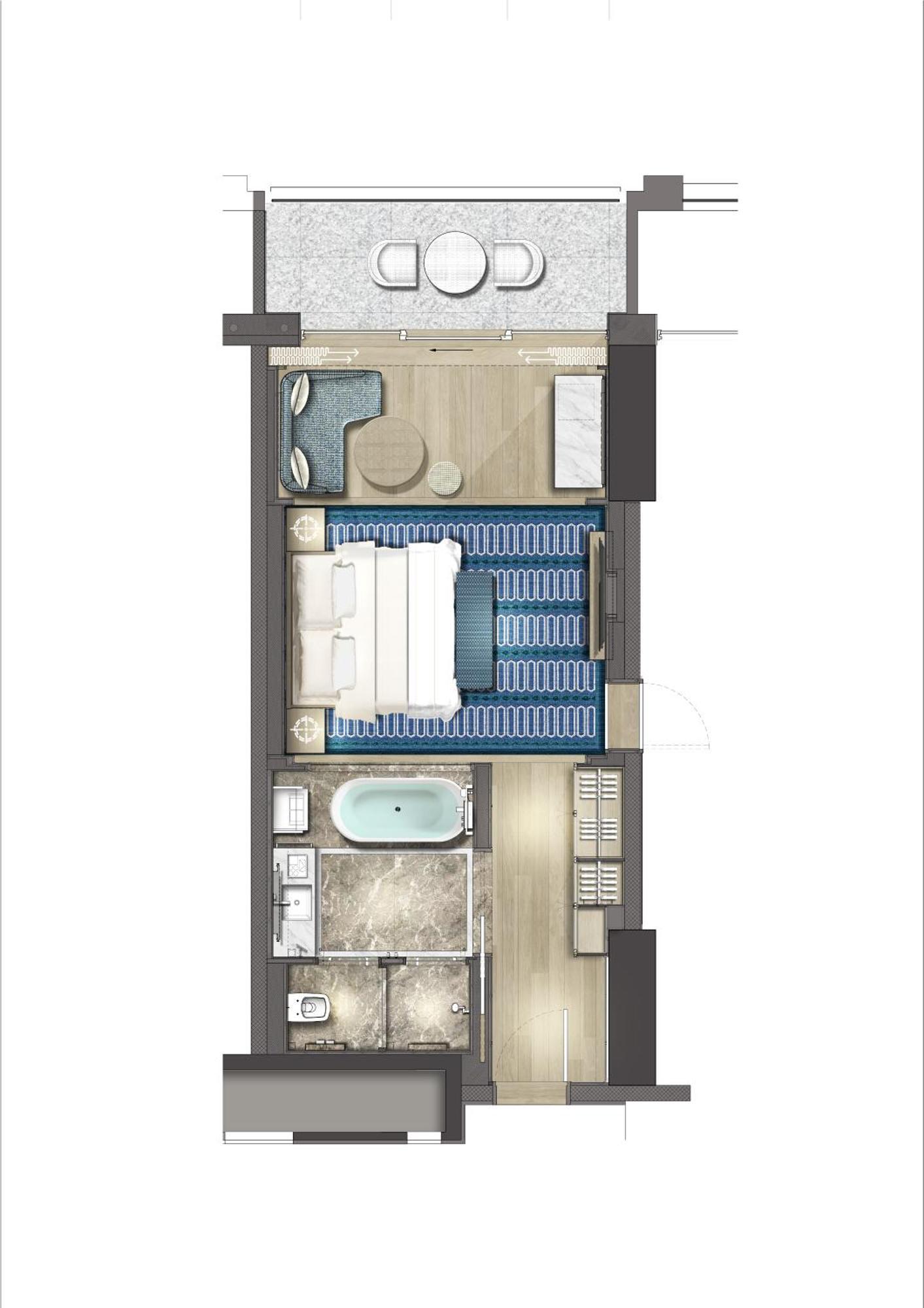 Hébergement Premier Lit King-Size – Vue sur Montagne