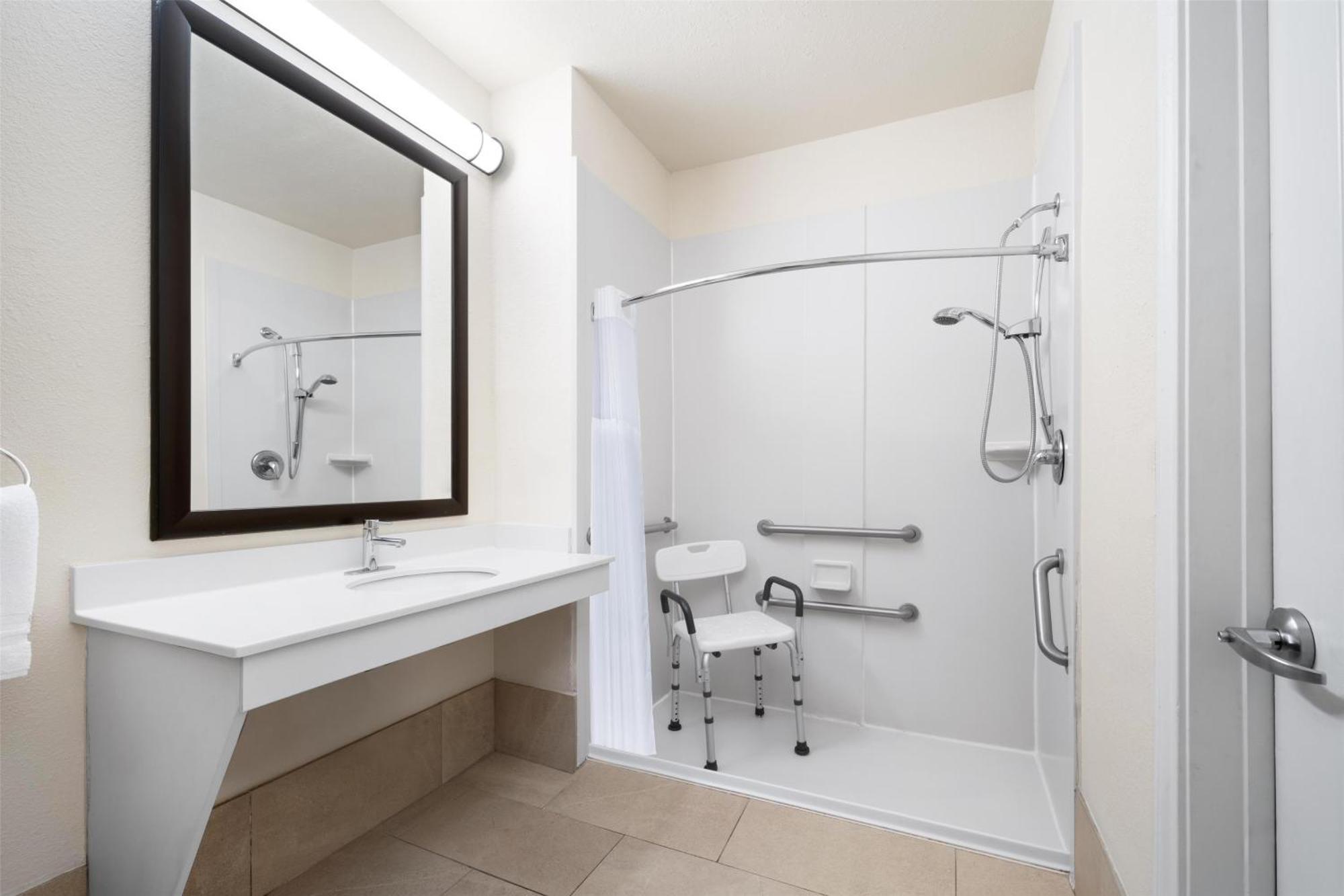 Queen Room Two Queen Beds Roll Shower Mobility Access or Communication Assistance or Non-Smoking